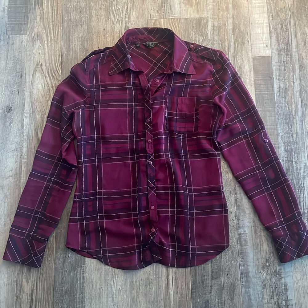 Guess Brand Plaid Buttondown